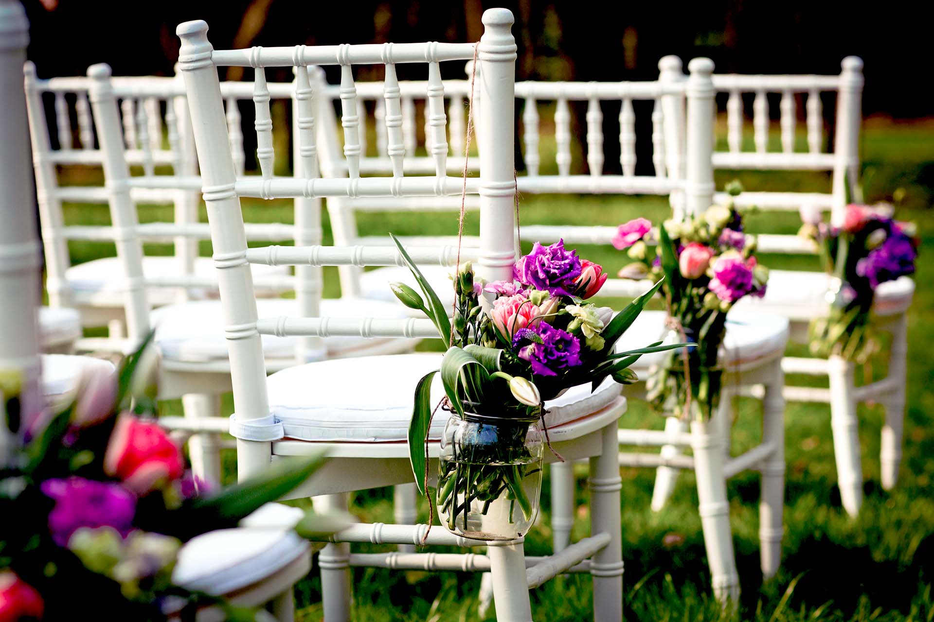 white chiavari chair hire