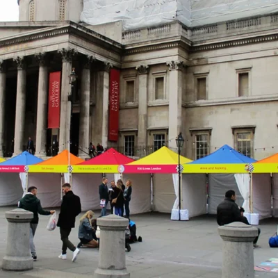 Coloured-gazebo-hire-traffalgar-square-event