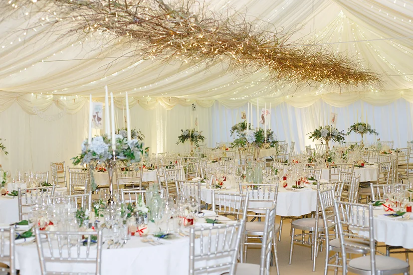 Large wedding marquee
